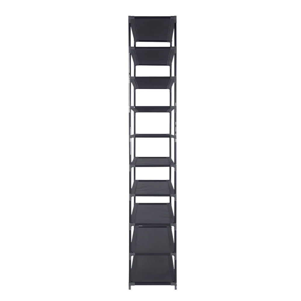 Marlook Shoe Rack Cabinet Stackable 50 Pairs 10-Tier Black