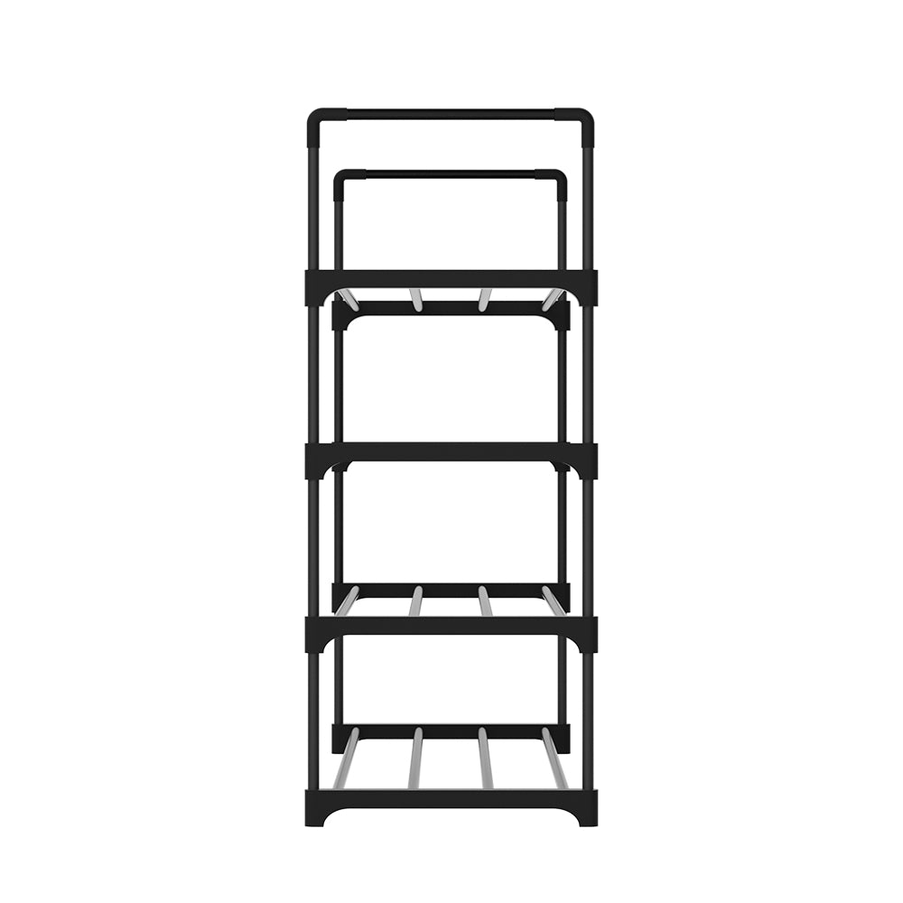 Marlook Shoe Rack 4-tier 16 Pairs Stackable Black