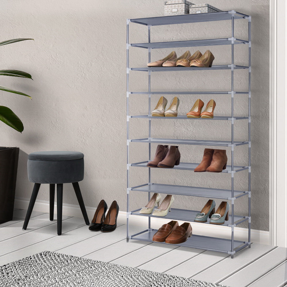 Marlook Shoe Rack Cabinet Stackable 10-Tier Grey