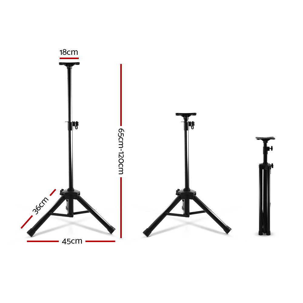 Marlook Speaker Stand 65-120cm Adjustable Height Surround Sound Studio Home 2pcs