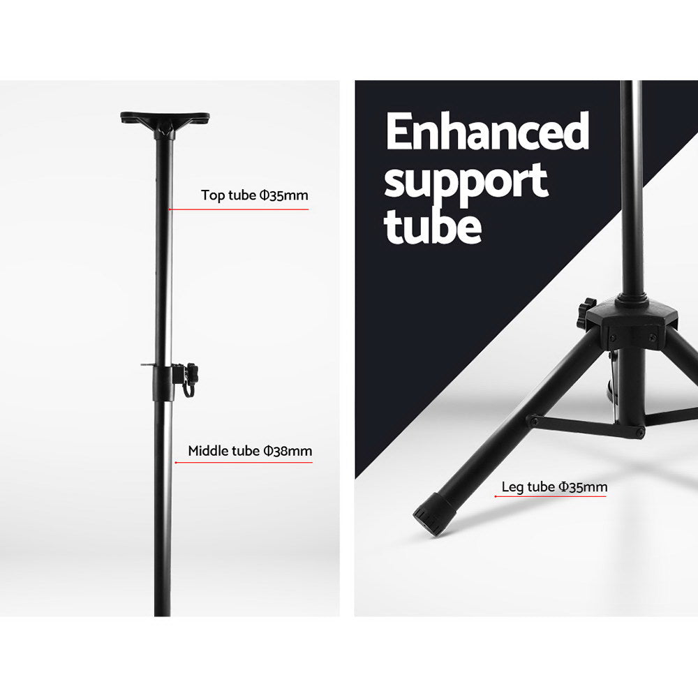 Marlook Speaker Stand 65-120cm Adjustable Height Surround Sound Studio Home 2pcs