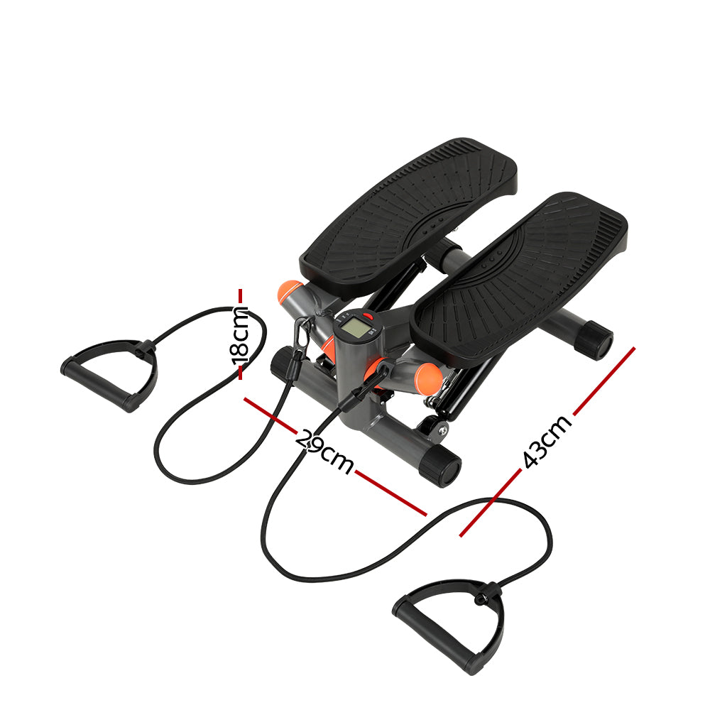 Marlook Mini Stepper with Resistance Rope Aerobic Step Trainer Home Gym 150KG