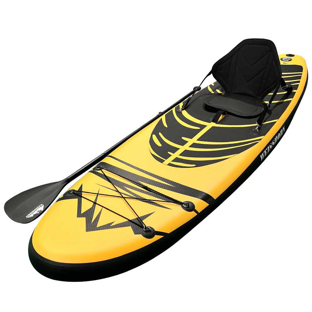 Marlook Stand Up Paddle Board 10.6ft Inflatable SUP Surfboard Paddleboard Kayak Surf Yellow