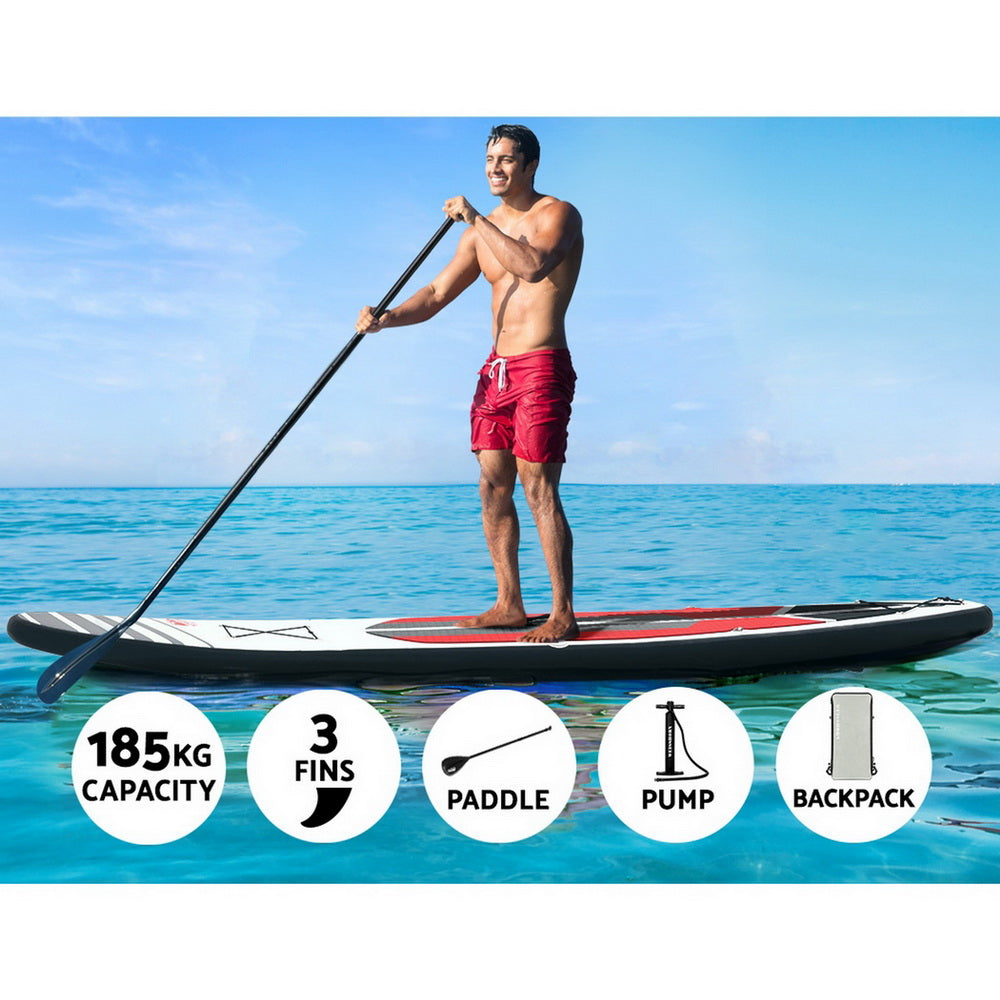 Marlook Stand Up Paddle Board 11ft Inflatable SUP Surfboard Paddleboard Kayak Surf Black