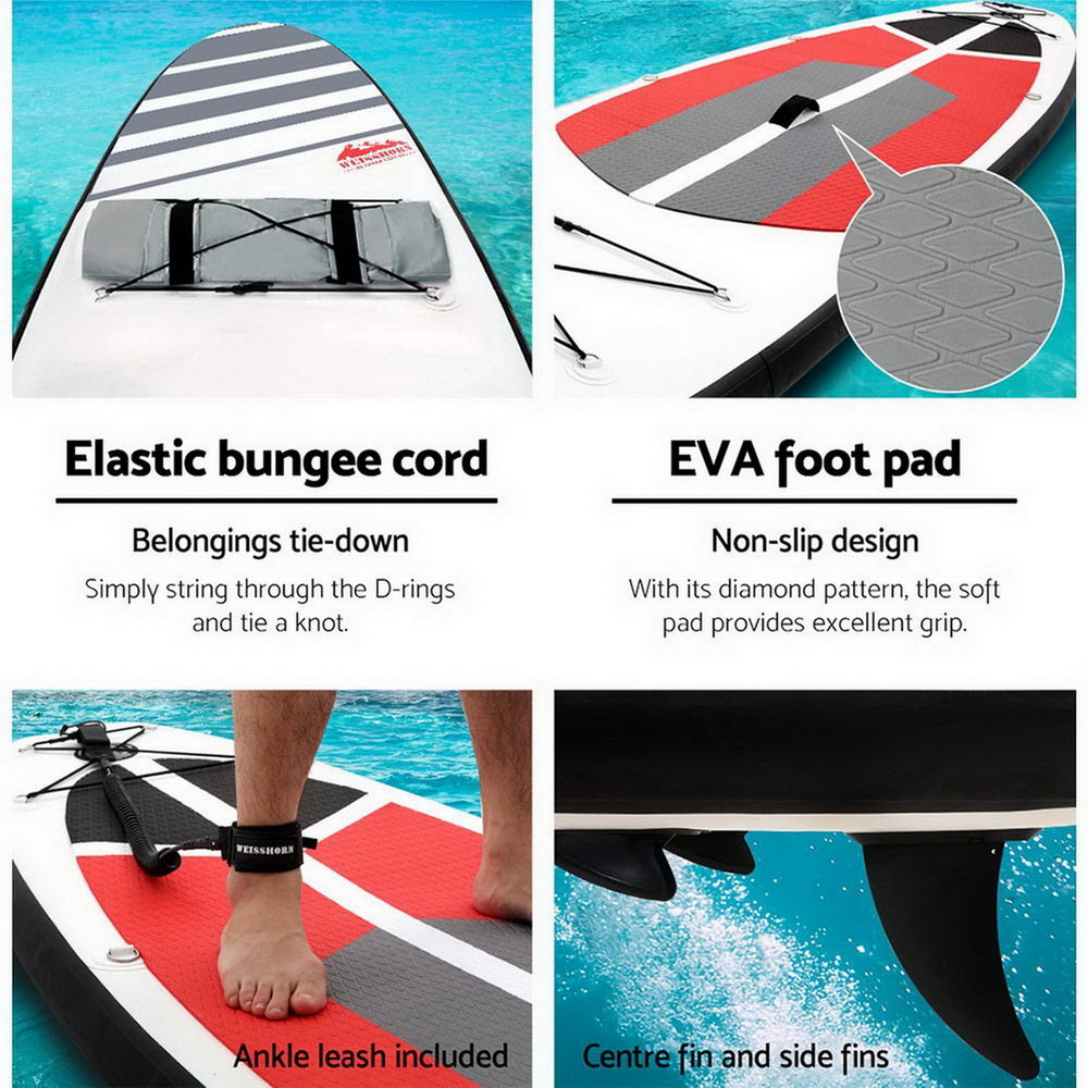 Marlook Stand Up Paddle Board 11ft Inflatable SUP Surfboard Paddleboard Kayak Surf Black