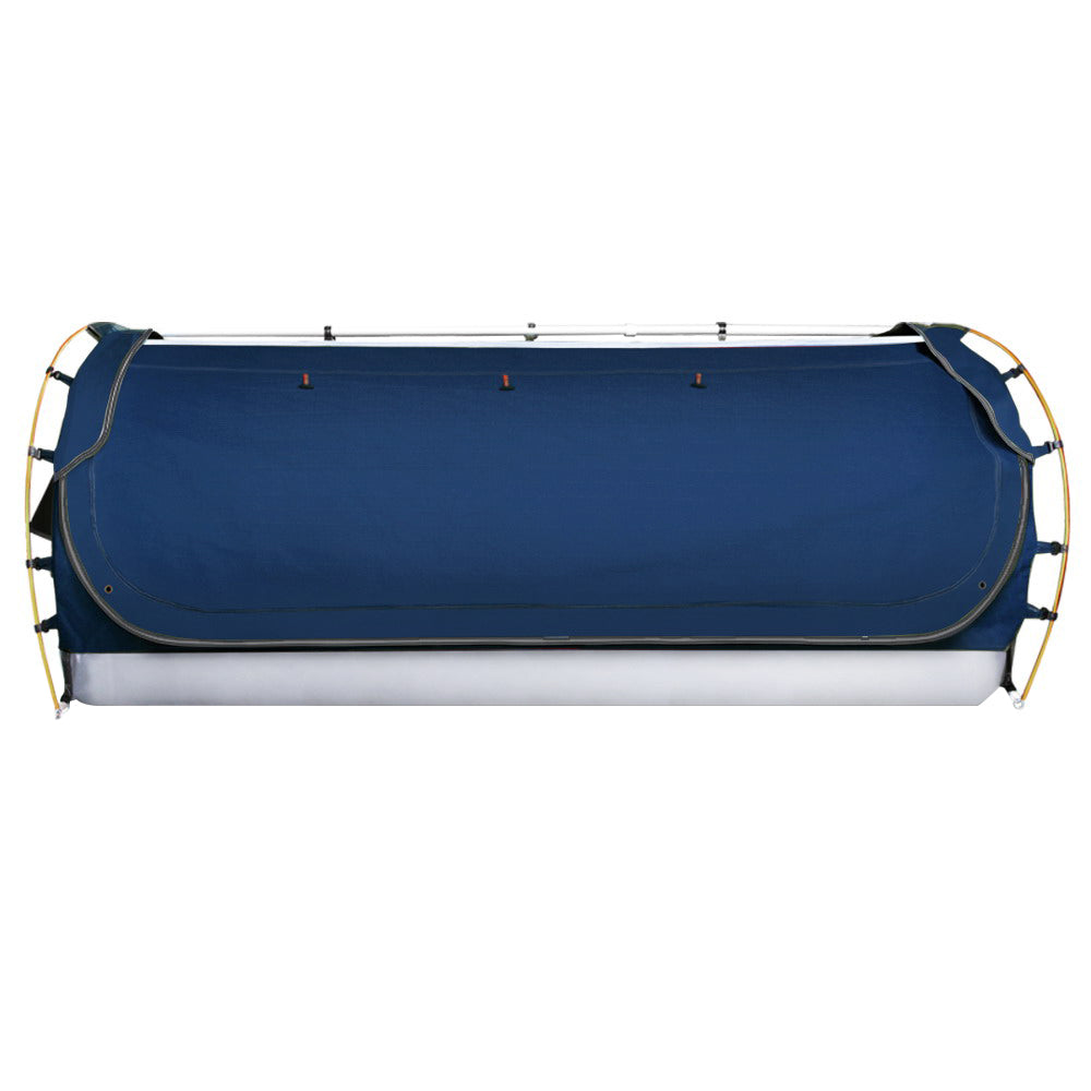 Marlook King Single Swag Camping Swags Canvas Free Standing Dome Tent Blue