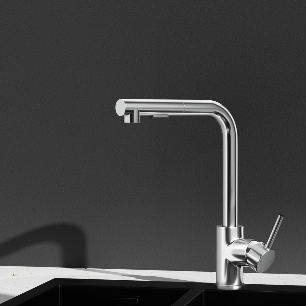 Marlook Tap Pull Out Rectangle 2 Mode Sink Basin Faucet Swivel WELS Chrome