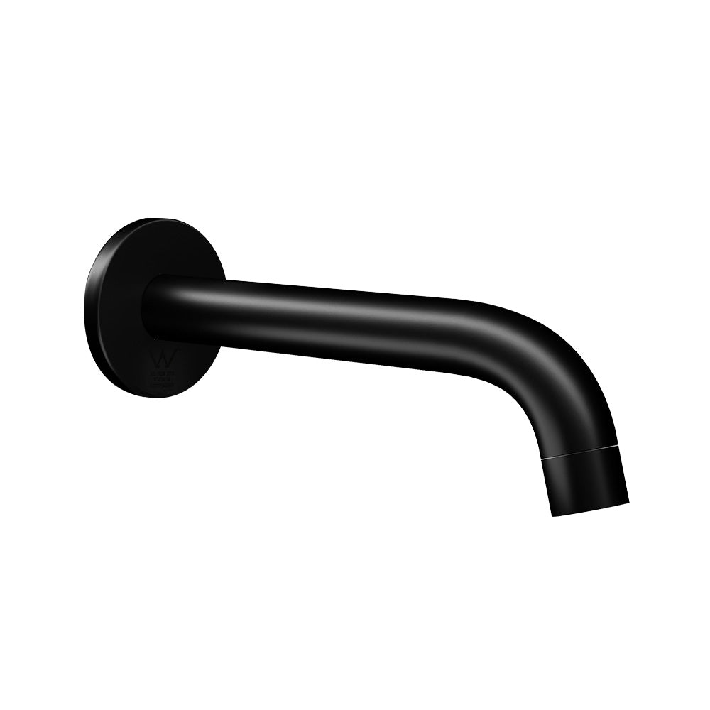 Marlook Bathroom Mixer Spout Wall Bath Tap Round Shower Bathtub Black