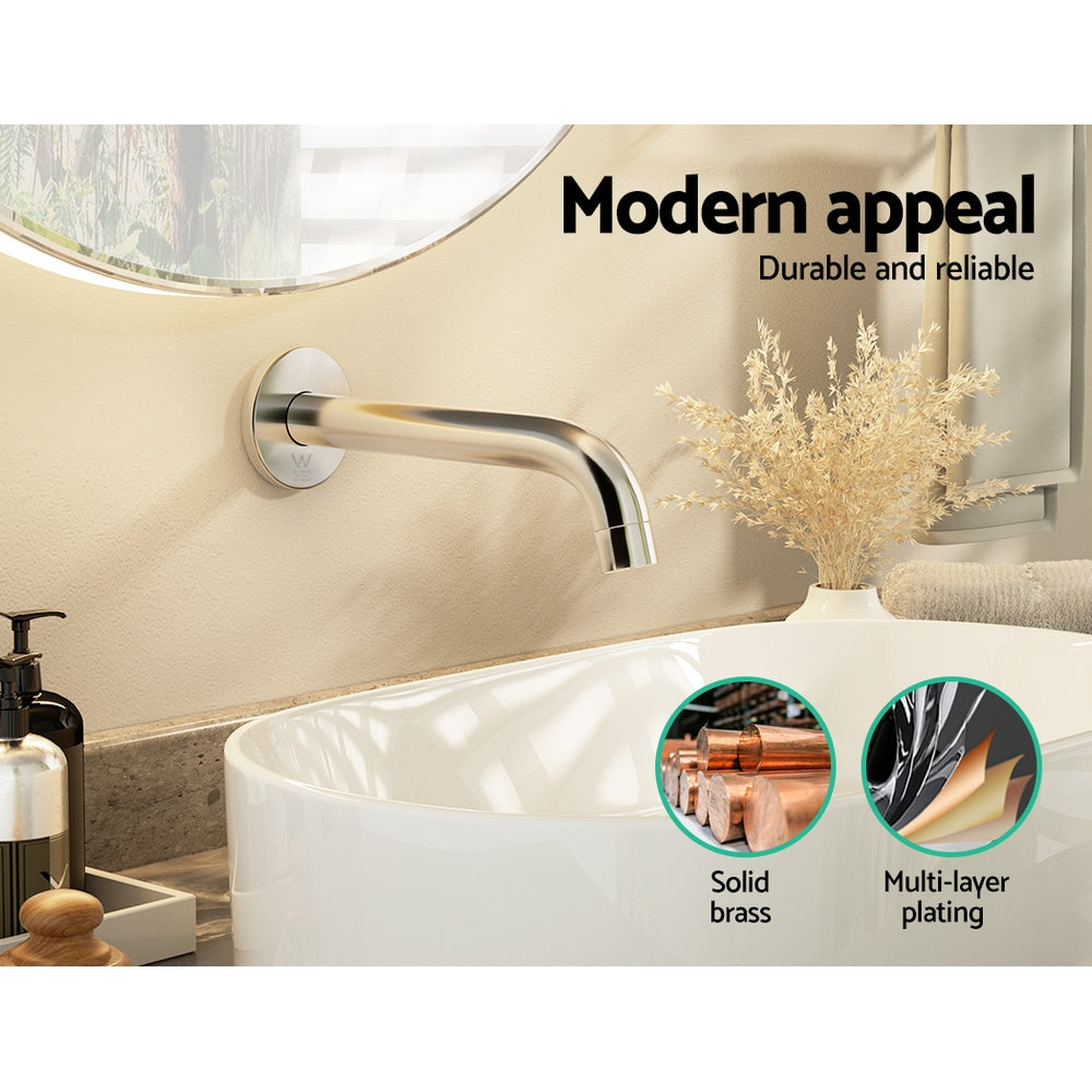 Marlook Bathroom Mixer Spout Wall Bath Tap Round Shower Bathtub Chrome
