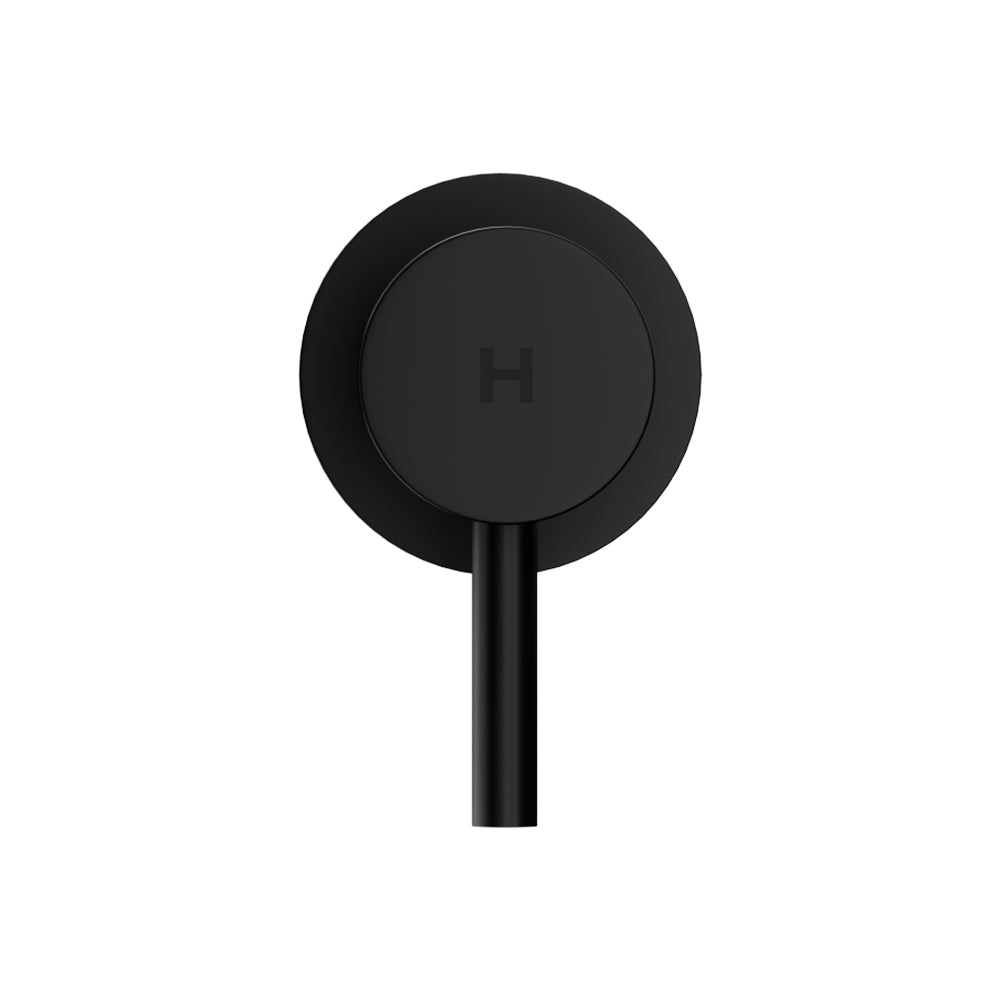 Marlook Basin Twin Tap Wall Round Brass Faucet Shower Bathtub Black