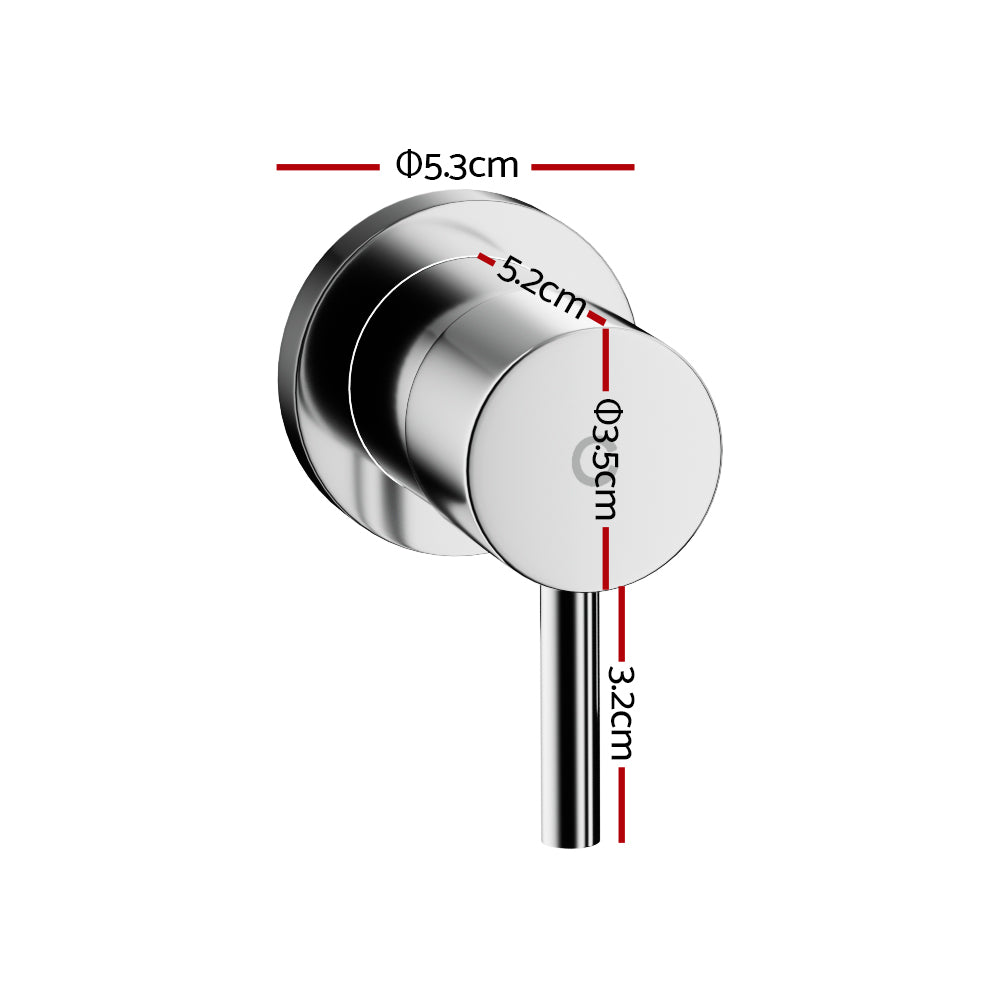 Marlook Basin Twin Tap Wall Round Brass Faucet Shower Bathtub Chrome