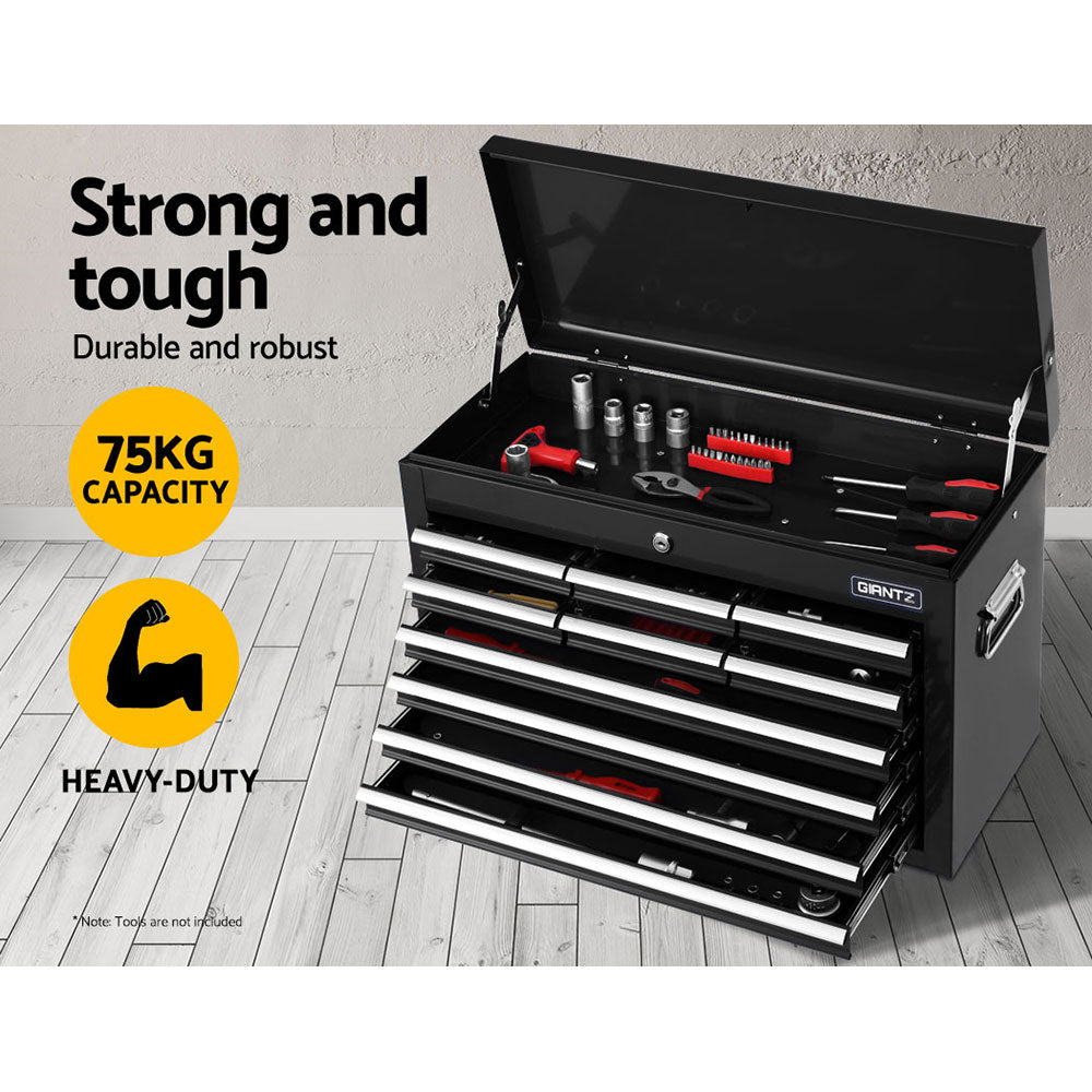 Marlook 10 Drawer Tool Box Cabinet Chest Toolbox Storage Garage Organiser Black