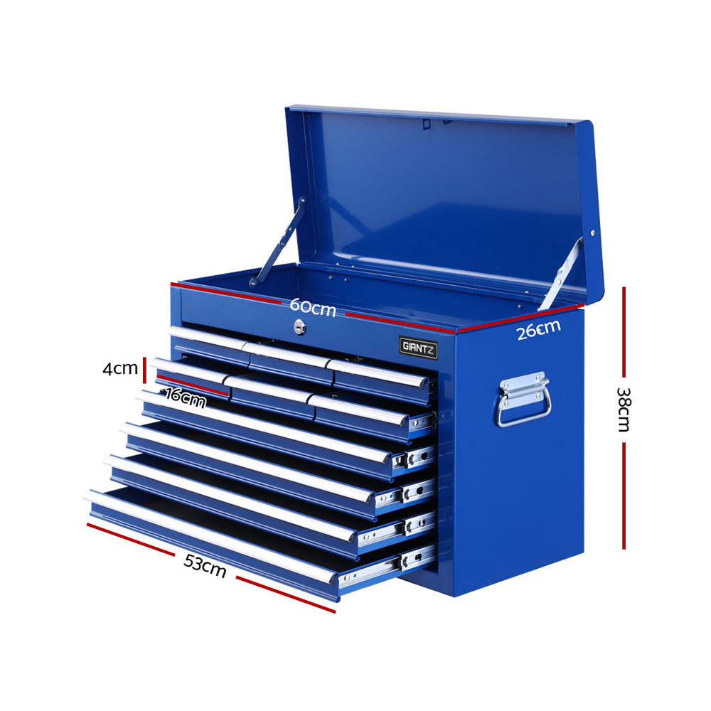 Marlook 10 Drawer Tool Box Cabinet Chest Toolbox Storage Garage Organiser Blue