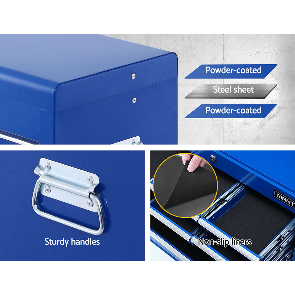 Marlook 10 Drawer Tool Box Cabinet Chest Toolbox Storage Garage Organiser Blue