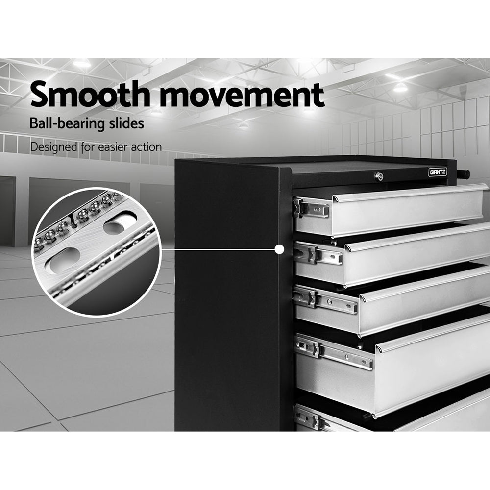Marlook 5 Drawer Tool Box Cabinet Chest Trolley Box Garage Storage Toolbox Grey