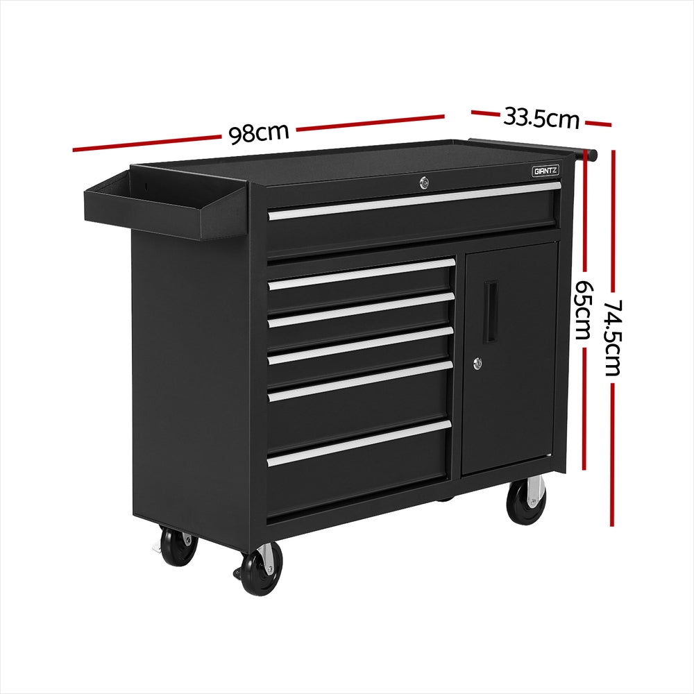 Marlook 6 Drawer Tool Box Chest Cabinet Toolbox Storage Garage Organiser Wheels