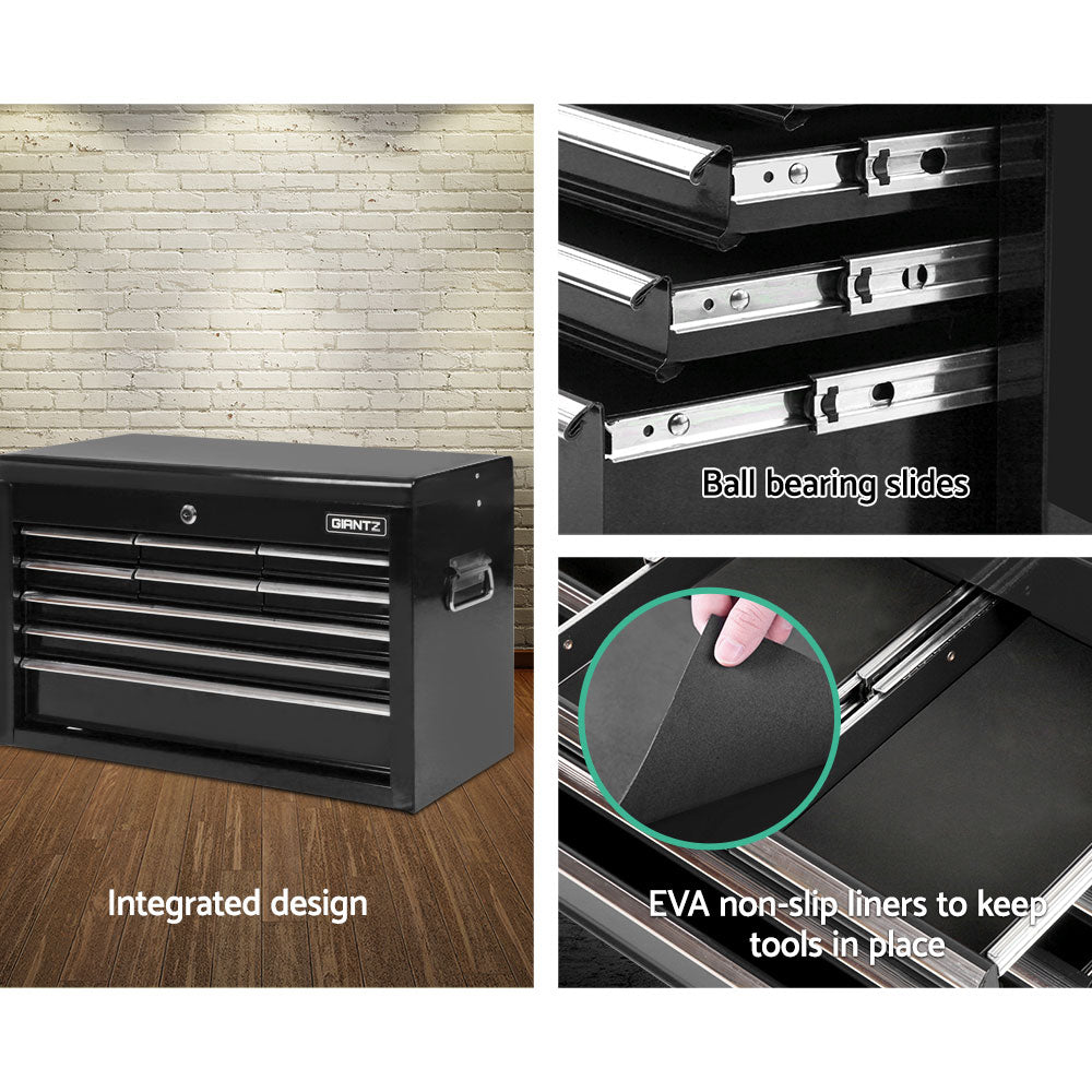 Marlook 9 Drawer Tool Box Cabinet Chest Toolbox Storage Garage Organiser Black