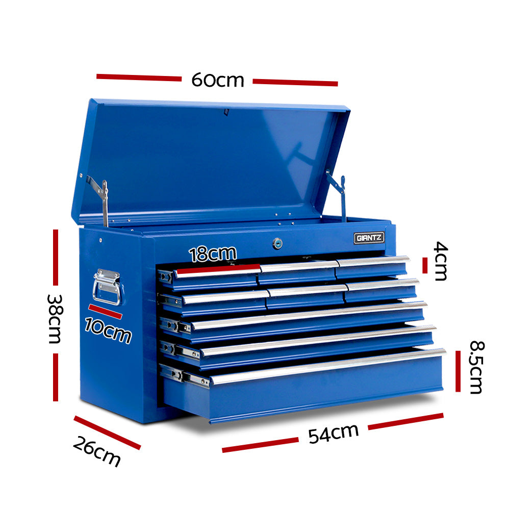 Marlook 9 Drawer Tool Box Cabinet Chest Toolbox Storage Garage Organiser Blue