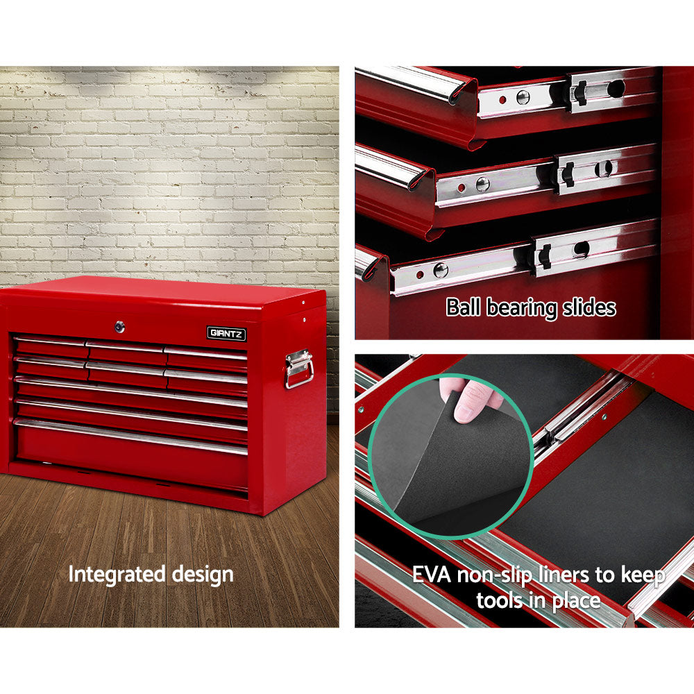 Marlook 9 Drawer Tool Box Cabinet Chest Toolbox Storage Garage Organiser Red