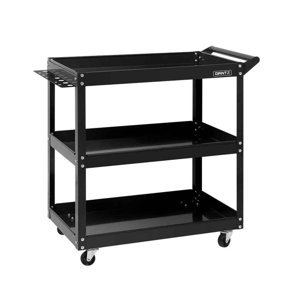 Marlook 3-Tier Tool Cart Trolley Workshop Garage Storage Organizer Black