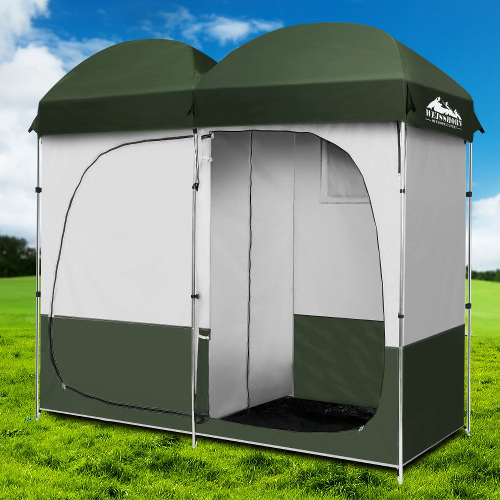Marlook Double Camping Shower Toilet Tent Outdoor Portable Change Room