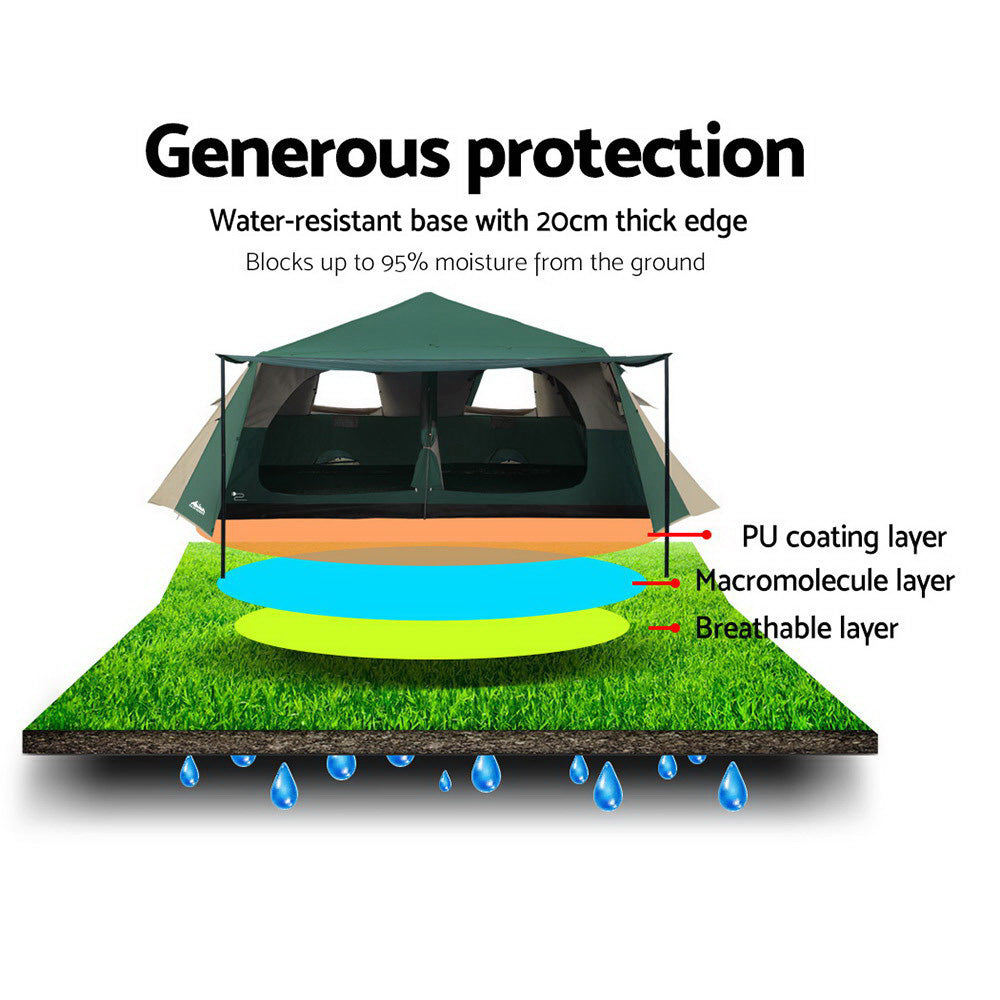 Marlook Instant Up Camping Tent 8 Person Pop up Tents Family Hiking Dome Camp