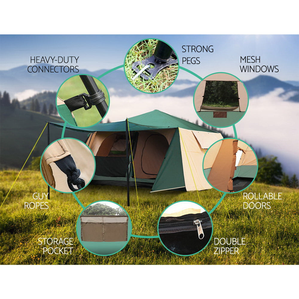 Marlook Instant Up Camping Tent 8 Person Pop up Tents Family Hiking Dome Camp