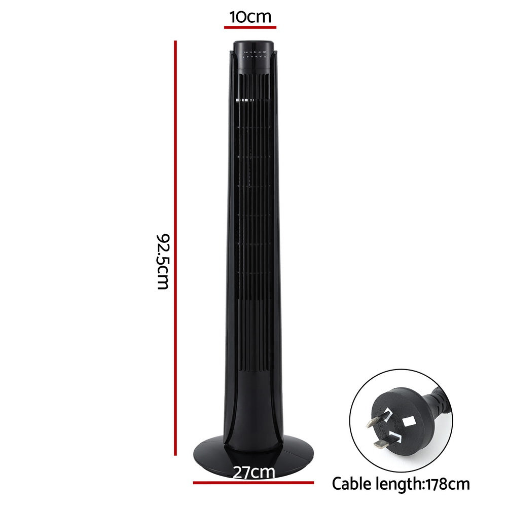 Marlook Tower Fan Oscillating 3 Speeds with Remote 93cm