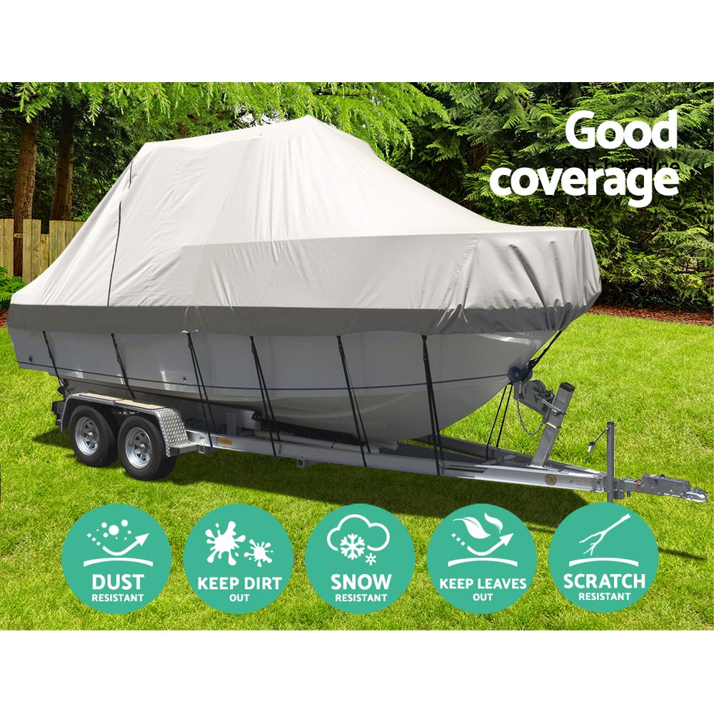 Marlook 17-19ft Boat Cover Trailerable Jumbo 600D Marine Heavy Duty