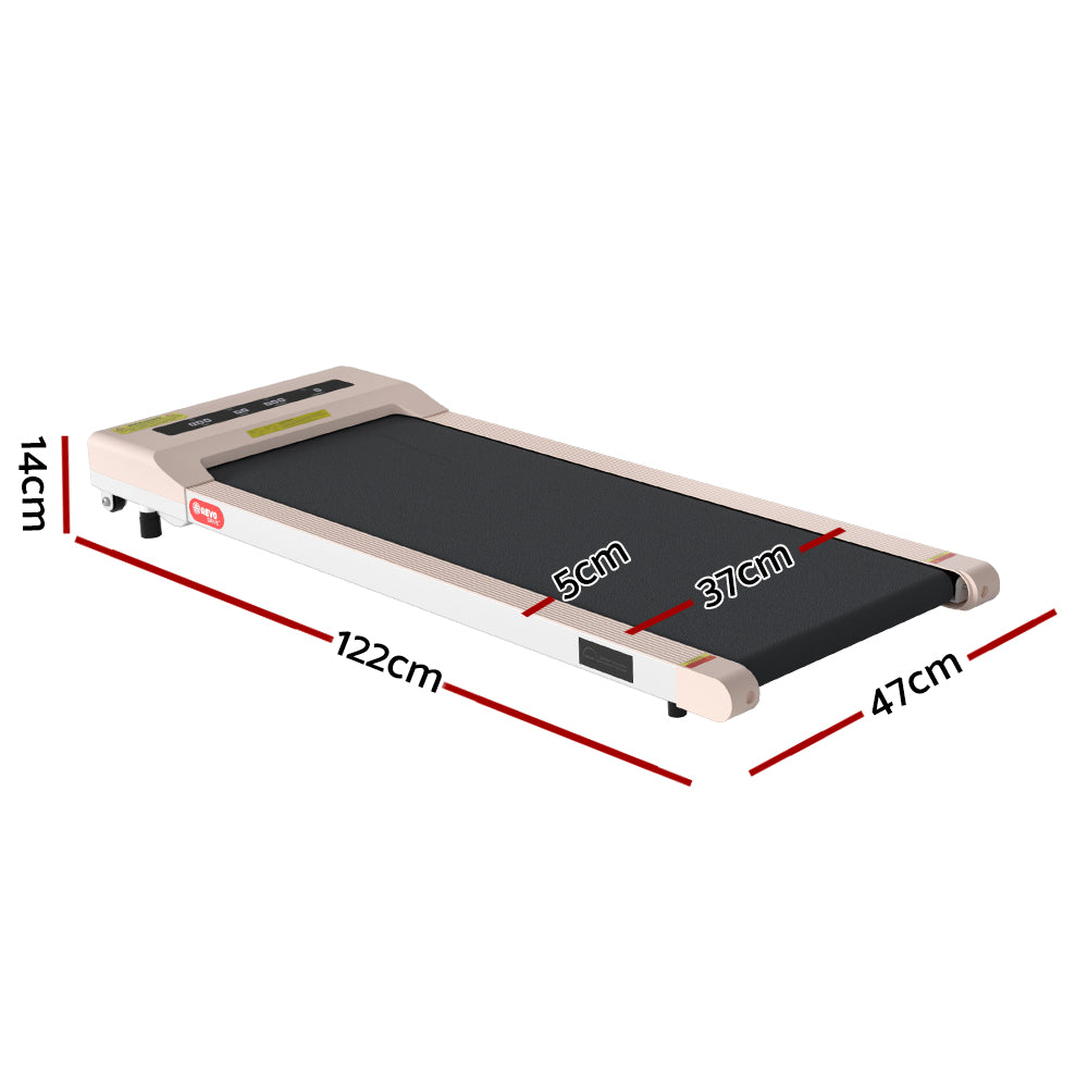 Marlook Treadmill Electric Walking Pad Under Desk Home Gym Fitness 360mm Pink