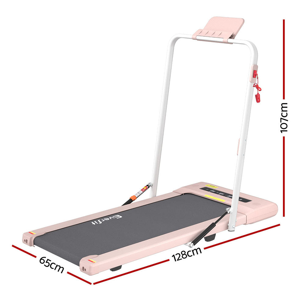 Marlook Treadmill Electric Walking Pad Under Desk Home Gym Fitness 400mm Pink