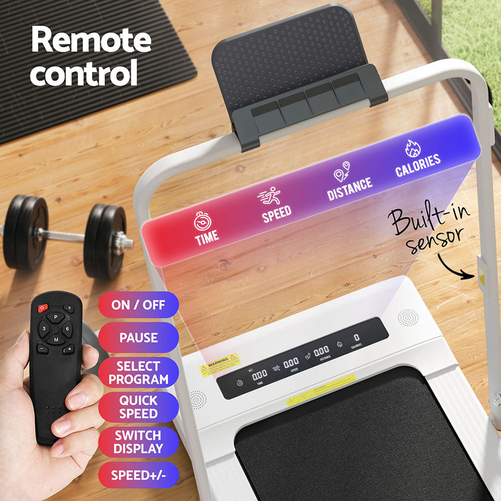Marlook Treadmill Electric Walking Pad Under Desk Home Gym Fitness 400mm White
