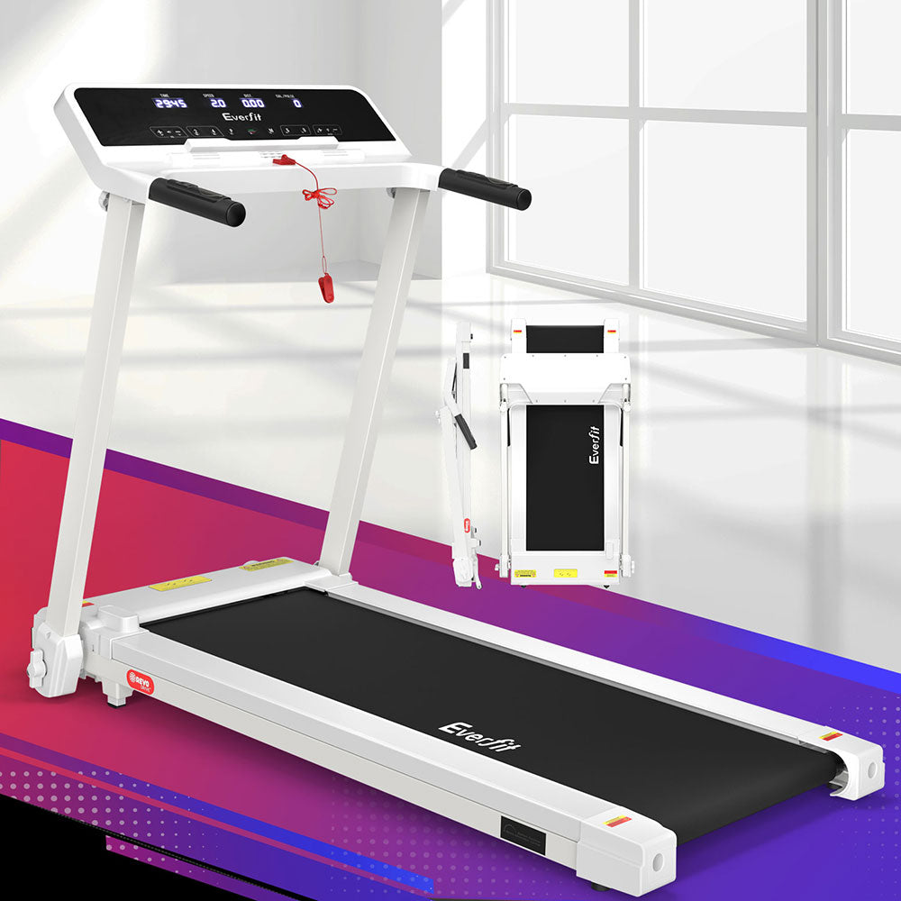Marlook Treadmill Electric Home Gym Fitness Exercise Knob Foldable 420mm White
