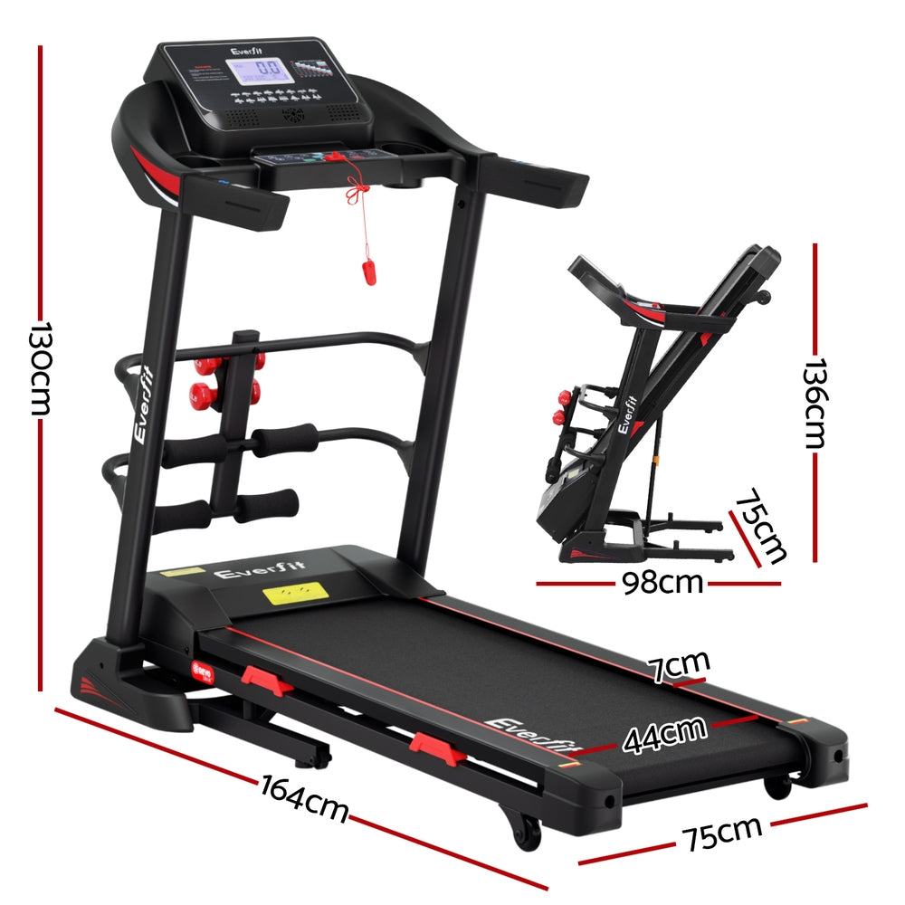 Marlook Treadmill Electric Home Gym Fitness Exercise Machine w/ Sit Up Bar 450mm