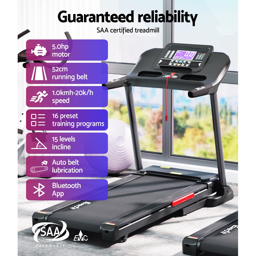 Marlook Treadmill Electric Auto Incline Home Gym Fitness Exercise Machine 520mm
