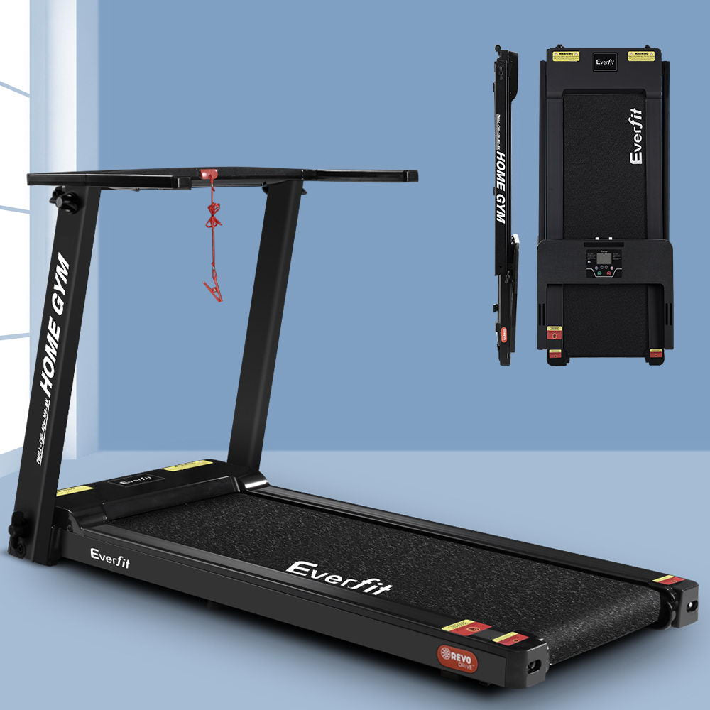 Marlook Treadmill Electric Home Gym Fitness Exercise Fully Foldable 420mm Black