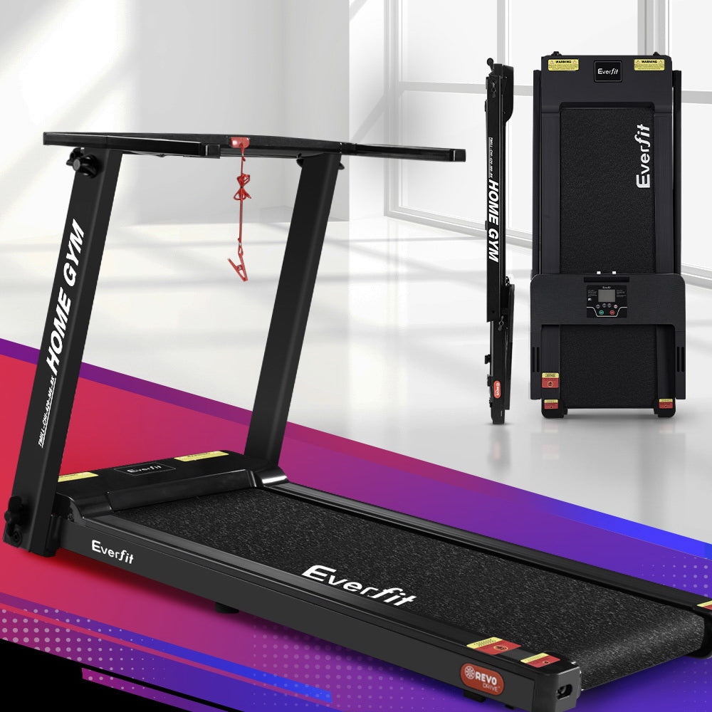Marlook Treadmill Electric Home Gym Fitness Exercise Fully Foldable 420mm Black