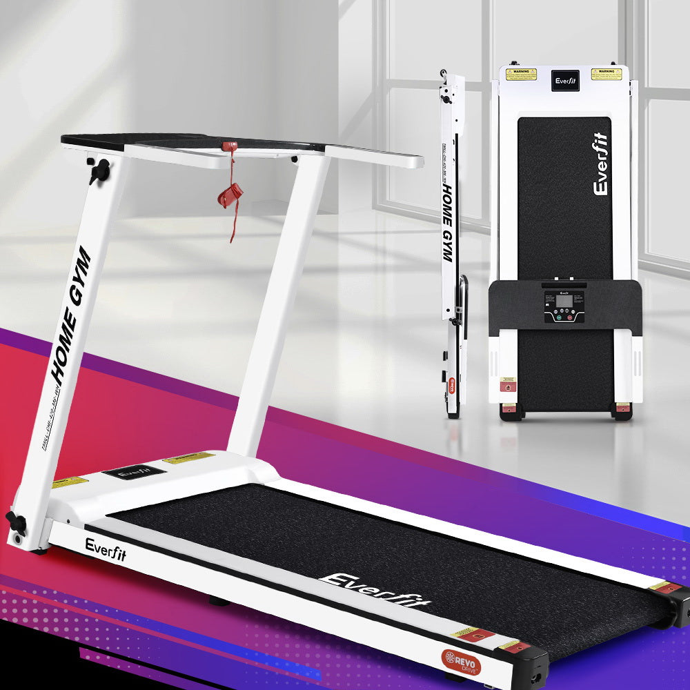 Marlook Treadmill Electric Home Gym Fitness Exercise Fully Foldable 420mm White