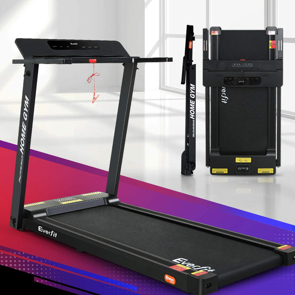 Marlook Treadmill Electric Home Gym Fitness Exercise Fully Foldable 450mm Black