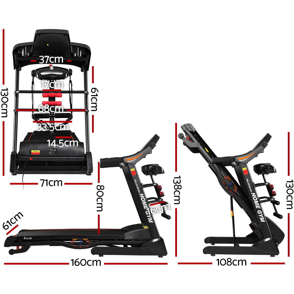 Marlook Treadmill Electric Home Gym Fitness Exercise Machine w/ Massager 480mm