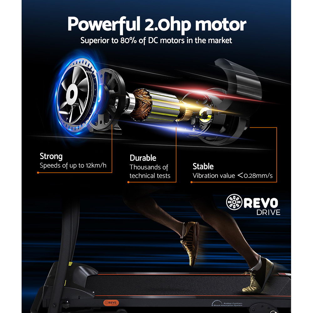 Marlook Treadmill Electric Home Gym Fitness Exercise Machine Incline 400mm