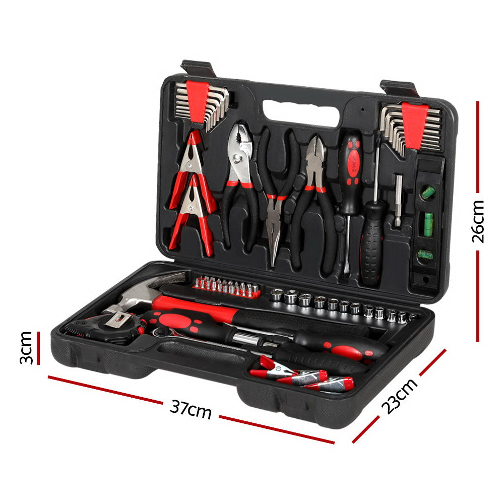 Marlook 70pcs Tool Kit Set Box Household Toolbox Repair Hard Case Black