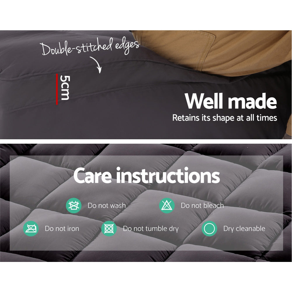 Marlook Bedding Mattress Topper Pillowtop Bamboo Charcoal Queen