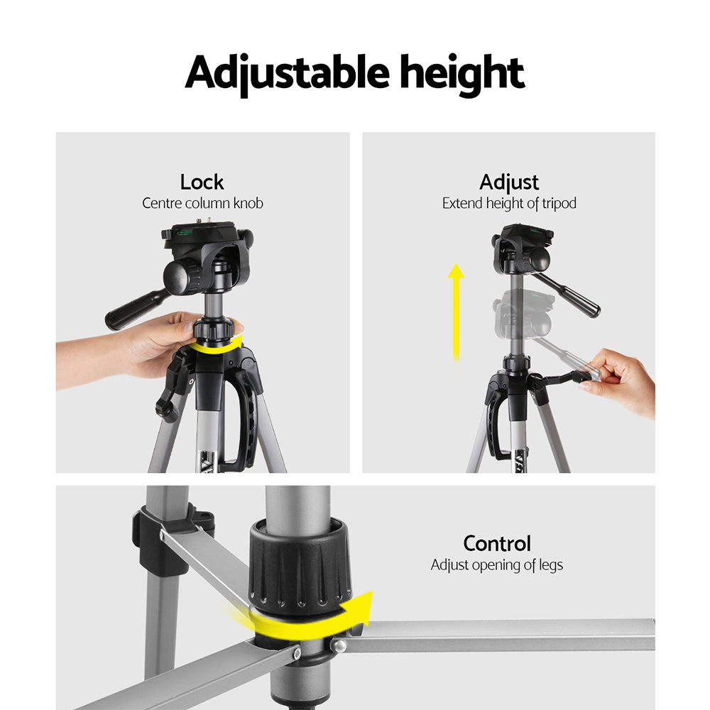 Marlook Professional Camera Tripod Stand Mount DSLR Travel Adjustable 55-145cm