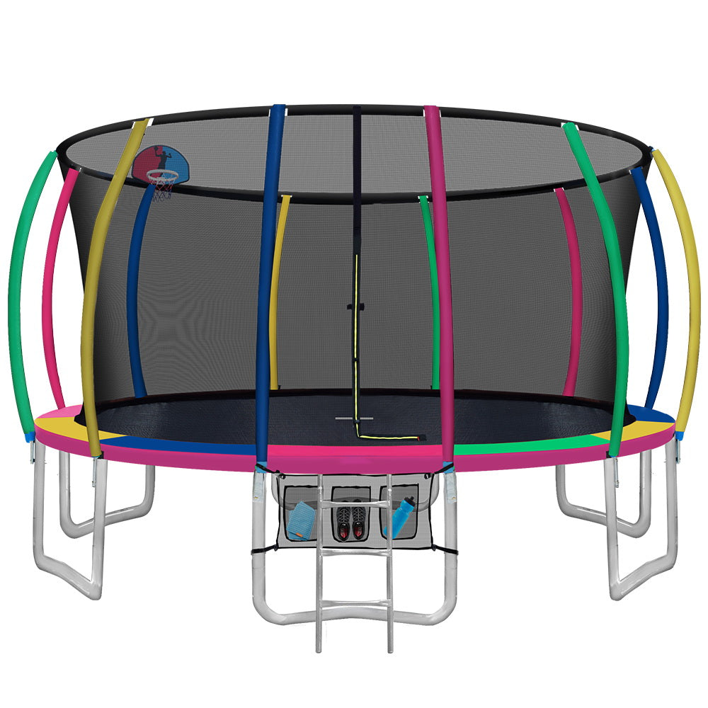 Marlook 16FT Trampoline for Kids w/ Ladder Enclosure Safety Net Rebounder Colors