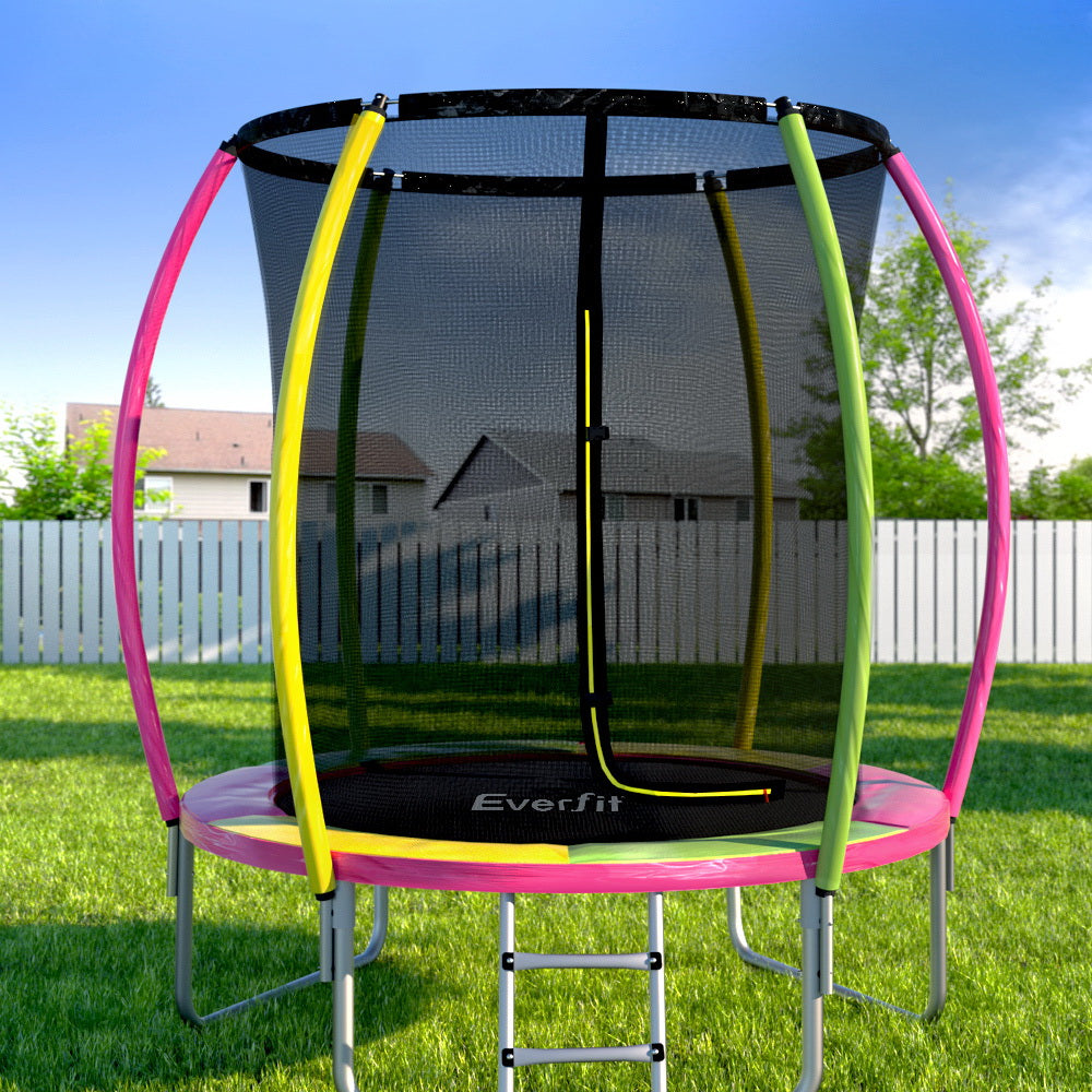 Marlook 6FT Trampoline for Kids w/ Ladder Enclosure Safety Net Rebounder Colors