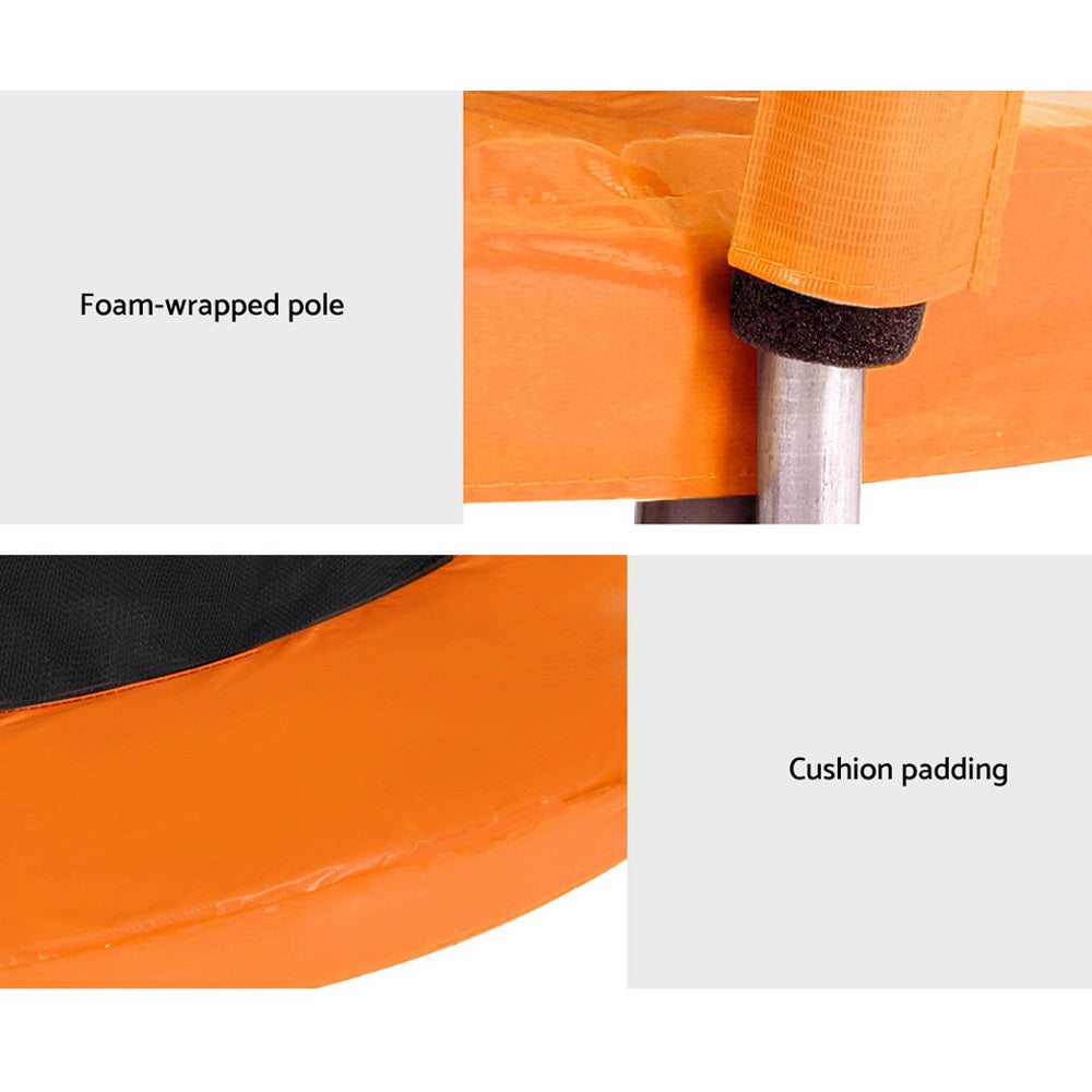 Marlook 6FT Trampoline for Kids w/ Ladder Enclosure Safety Net Rebounder Orange