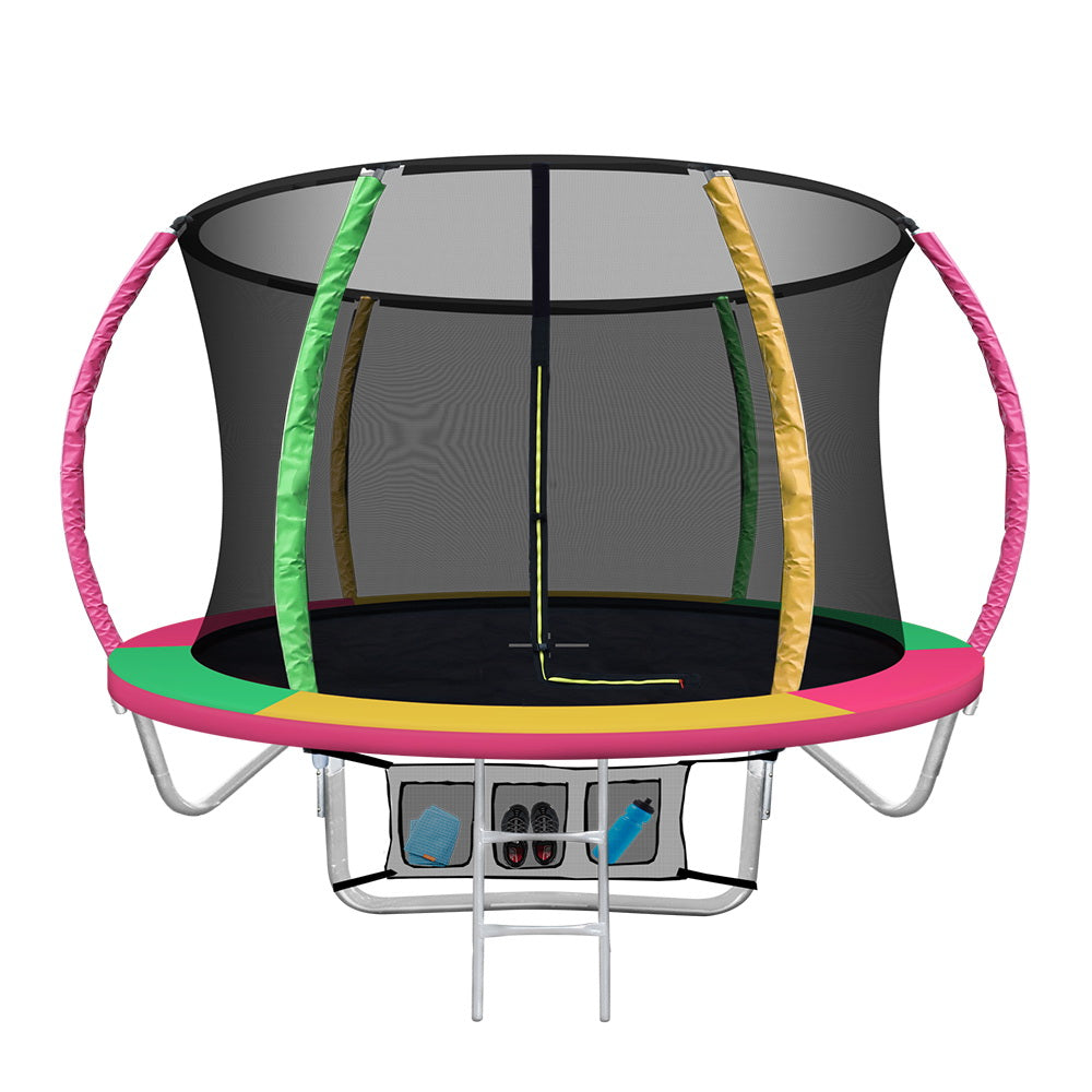 Marlook 8FT Trampoline for Kids w/ Ladder Enclosure Safety Net Rebounder Colors