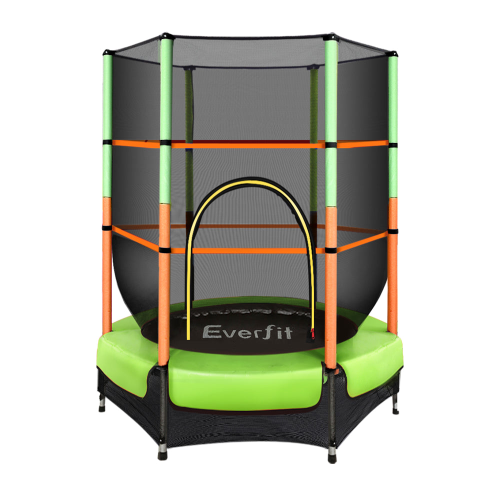 Marlook 4.5FT Trampoline for Kids w/ Enclosure Safety Net Rebounder Gift Green