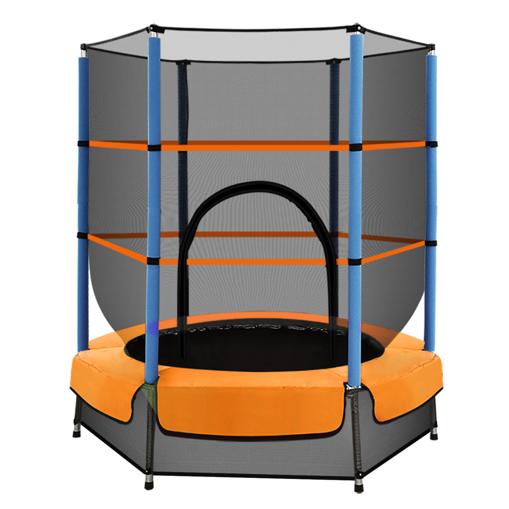 Marlook 4.5FT Trampoline for Kids w/ Enclosure Safety Net Rebounder Gift Orange